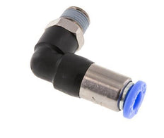 Steckverschraubung 6mm & R1/8'' männlich Selbstsichernder Winkel Messing/PBT 0-10bar (0-145psi) [2 Stück]