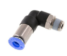Steckverschraubung 6mm & R1/8'' männlich Selbstsichernder Winkel Messing/PBT 0-10bar (0-145psi) [2 Stück]