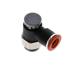 Durchflussregelventil Meter-In-Winkelstück 10 mm - G3/8'' Messing/PA 66 Sicherungsmutter