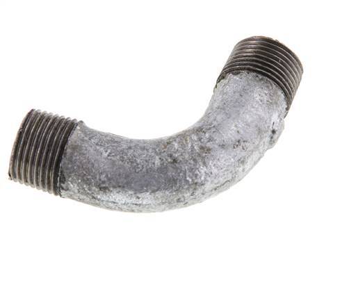 90deg Angled Pipe R3/8'' Cast Iron 25bar (351.25psi) [2 Pieces]