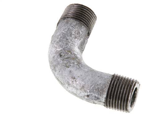 90deg Angled Pipe R3/8'' Cast Iron 25bar (351.25psi) [2 Pieces]