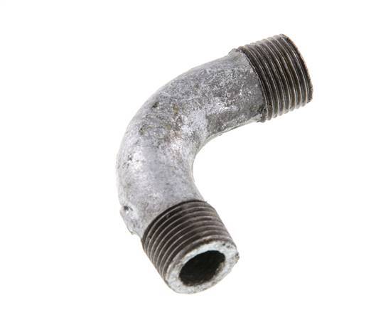 90deg Angled Pipe R3/8'' Cast Iron 25bar (351.25psi) [2 Pieces]