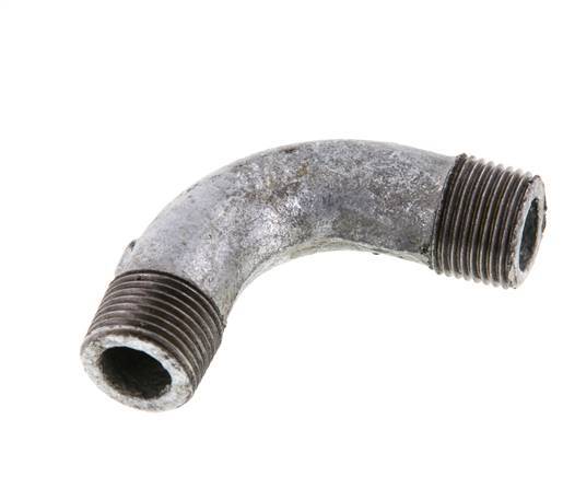 90deg Angled Pipe R3/8'' Cast Iron 25bar (351.25psi) [2 Pieces]