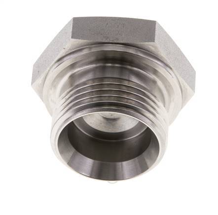 Stecker G1'' Edelstahl mit Außensechskant 60° Konus 150bar (2107.5psi) Hydraulisch