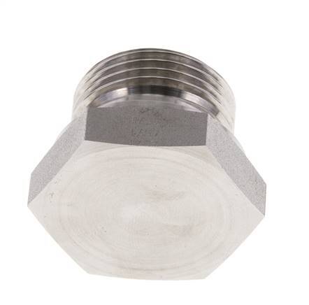 Stecker G1'' Edelstahl mit Außensechskant 60° Konus 150bar (2107.5psi) Hydraulisch