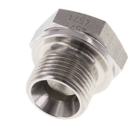 Stopfen G3/8'' Edelstahl mit Außensechskant 60° Konus 425bar (5971.25psi) Hydraulisch