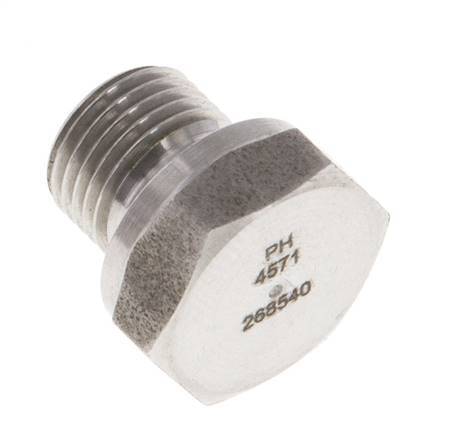 Stopfen G1/8'' Edelstahl mit Außensechskant 60° Konus 575bar (8078.75psi) Hydraulisch