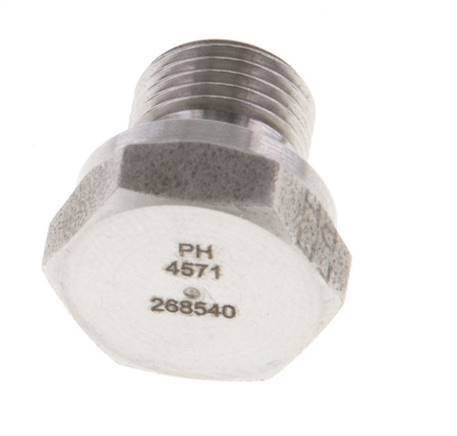 Stopfen G1/8'' Edelstahl mit Außensechskant 60° Konus 575bar (8078.75psi) Hydraulisch
