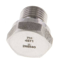 Stopfen G1/8'' Edelstahl mit Außensechskant 60° Konus 575bar (8078.75psi) Hydraulisch