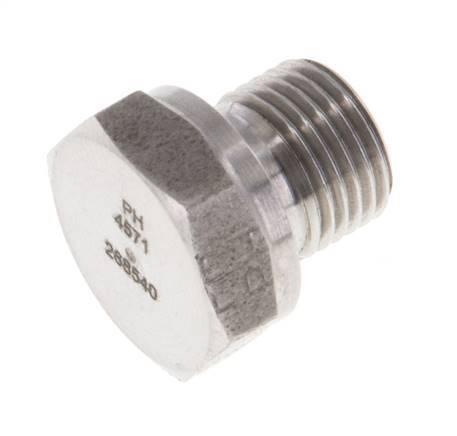 Stopfen G1/8'' Edelstahl mit Außensechskant 60° Konus 575bar (8078.75psi) Hydraulisch