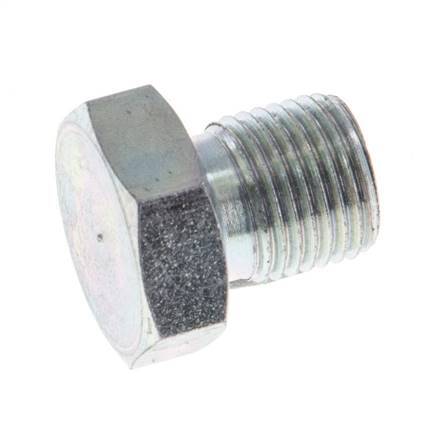 Plug G1/8'' Steel with External Hex 60° cone 575bar (8078.75psi) Hydraulic [10 Pieces]