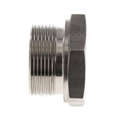 Stopfen G1 1/2'' Edelstahl mit Außensechskant 60° Konus 125bar (1756.25psi) Hydraulisch