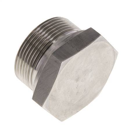 Stopfen G1 1/2'' Edelstahl mit Außensechskant 60° Konus 125bar (1756.25psi) Hydraulisch