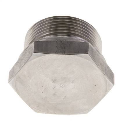 Stopfen G1 1/2'' Edelstahl mit Außensechskant 60° Konus 125bar (1756.25psi) Hydraulisch