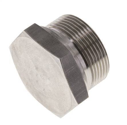 Stopfen G1 1/2'' Edelstahl mit Außensechskant 60° Konus 125bar (1756.25psi) Hydraulisch