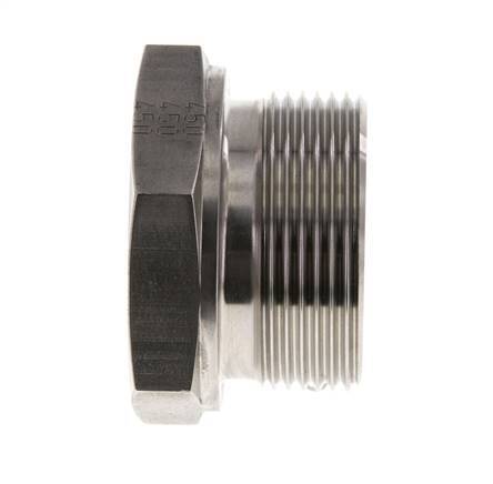 Stopfen G1 1/2'' Edelstahl mit Außensechskant 60° Konus 125bar (1756.25psi) Hydraulisch