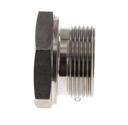 Stecker G1 1/4'' Edelstahl mit Außensechskant 60° Konus 150bar (2107.5psi) Hydraulisch