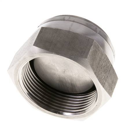 End Cap G1 1/2'' Stainless steel with External Hex 60° cone 125bar (1756.25psi) Hydraulic