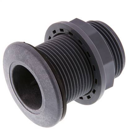 Verschraubung für Entleerungshähne G1 1/4'' DN13 Bulkhead Polypropylen (pp) EPDM 10bar (140.5psi) FDA