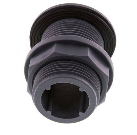 Verschraubung für Entleerungshähne G1 1/4'' DN13 Bulkhead Polypropylen (pp) EPDM 10bar (140.5psi) FDA