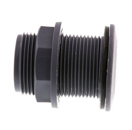 Verschraubung für Entleerungshähne G1 1/4'' DN13 Bulkhead Polypropylen (pp) EPDM 10bar (140.5psi) FDA