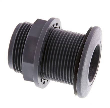 Verschraubung für Entleerungshähne G1 1/4'' DN13 Bulkhead Polypropylen (pp) EPDM 10bar (140.5psi) FDA