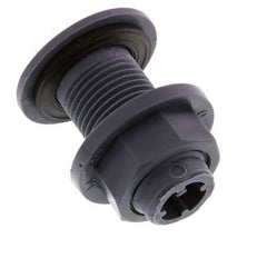 Verschraubung für Entleerungshähne G1/2'' DN18 Bulkhead Polypropylen (pp) EPDM 10bar (140.5psi) FDA