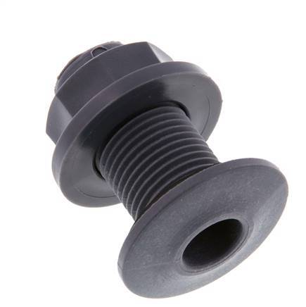 Verschraubung für Entleerungshähne G1/2'' DN18 Bulkhead Polypropylen (pp) EPDM 10bar (140.5psi) FDA