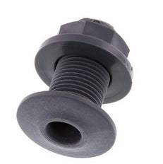 Verschraubung für Entleerungshähne G1/2'' DN18 Bulkhead Polypropylen (pp) EPDM 10bar (140.5psi) FDA