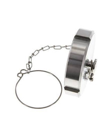 Hutmutter Rd78 X 1/6'' DN 50 Edelstahl 1.4301 NBR DIN 11851 FDA 21 mit Kette