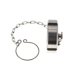 Hutmutter Rd58 X 1/6'' DN 32 Edelstahl 1.4301 NBR DIN 11851 FDA 21 mit Kette