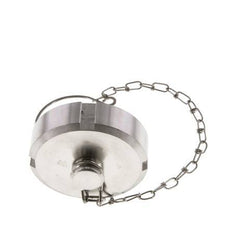 Hutmutter Rd58 X 1/6'' DN 32 Edelstahl 1.4301 NBR DIN 11851 FDA 21 mit Kette