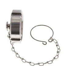 Hutmutter Rd58 X 1/6'' DN 32 Edelstahl 1.4301 NBR DIN 11851 FDA 21 mit Kette