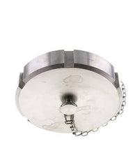 Hutmutter Rd130 X 1/4'' DN 100 Edelstahl 1.4301 NBR DIN 11851 FDA 21 mit Kette