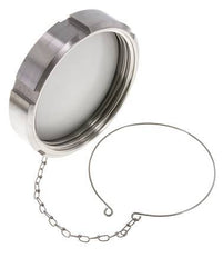 Cap Nut Rd130 X 1/4'' DN 100 Stainless Steel 1.4301 NBR DIN 11851 FDA 21 with Chain