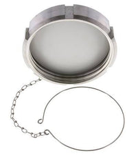 Cap Nut Rd130 X 1/4'' DN 100 Stainless Steel 1.4301 NBR DIN 11851 FDA 21 with Chain