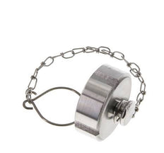 Hutmutter Rd44 X 1/6'' DN 20 Edelstahl 1.4404 NBR DIN 11851 FDA 21 mit Kette