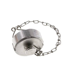 Hutmutter Rd44 X 1/6'' DN 20 Edelstahl 1.4404 NBR DIN 11851 FDA 21 mit Kette