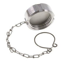 Hutmutter Rd44 X 1/6'' DN 20 Edelstahl 1.4404 NBR DIN 11851 FDA 21 mit Kette