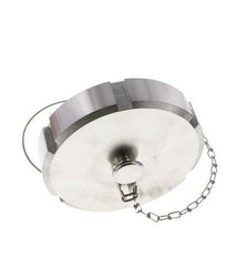 Hutmutter Rd110 X 1/4'' DN 80 Edelstahl 1.4301 NBR DIN 11851 FDA 21 mit Kette