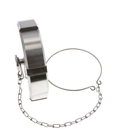 Cap Nut Rd110 X 1/4'' DN 80 Stainless Steel 1.4301 NBR DIN 11851 FDA 21 with Chain