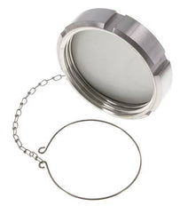 Hutmutter Rd110 X 1/4'' DN 80 Edelstahl 1.4301 NBR DIN 11851 FDA 21 mit Kette