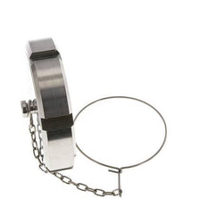 Hutmutter Rd95 X 1/6'' DN 65 Edelstahl 1.4301 NBR DIN 11851 FDA 21 mit Kette