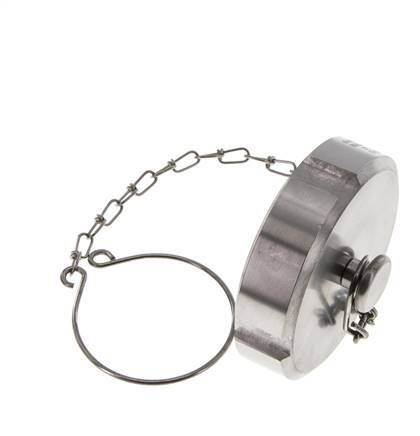Hutmutter Rd65 X 1/6'' DN 40 Edelstahl 1.4404 NBR DIN 11851 FDA 21 mit Kette