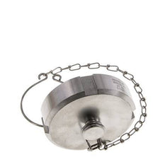 Hutmutter Rd65 X 1/6'' DN 40 Edelstahl 1.4404 NBR DIN 11851 FDA 21 mit Kette