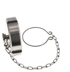 Hutmutter Rd65 X 1/6'' DN 40 Edelstahl 1.4404 NBR DIN 11851 FDA 21 mit Kette