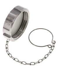 Hutmutter Rd65 X 1/6'' DN 40 Edelstahl 1.4404 NBR DIN 11851 FDA 21 mit Kette