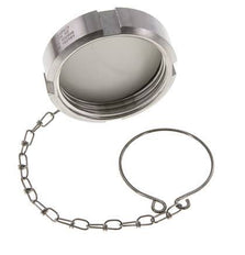 Hutmutter Rd65 X 1/6'' DN 40 Edelstahl 1.4404 NBR DIN 11851 FDA 21 mit Kette