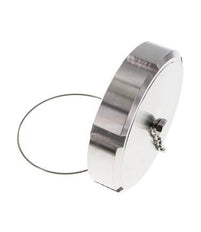 Hutmutter Rd110 X 1/4'' DN 80 Edelstahl 1.4404 NBR DIN 11851 FDA 21 mit Kette