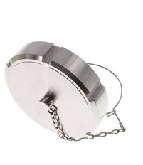 Hutmutter Rd110 X 1/4'' DN 80 Edelstahl 1.4404 NBR DIN 11851 FDA 21 mit Kette